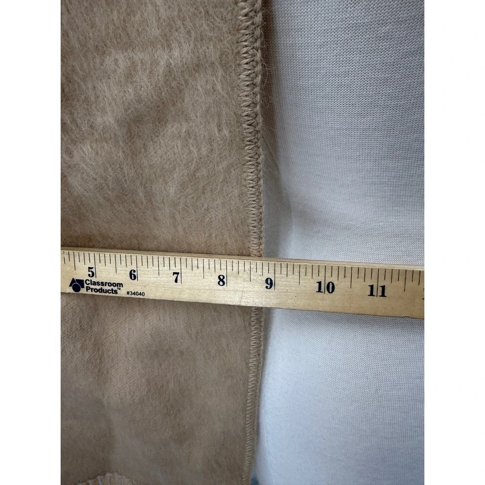 Artesania Textil Ccahuantico Alpaca Scarf Women OS Tan Fringe Peru Wrap